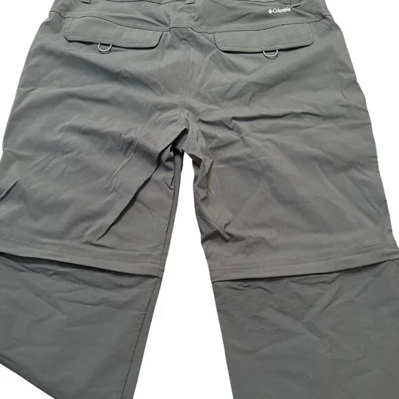 Columbia Mens Convertible Hiking Pants Gray Size 14Nylon Lightweight Outdoor